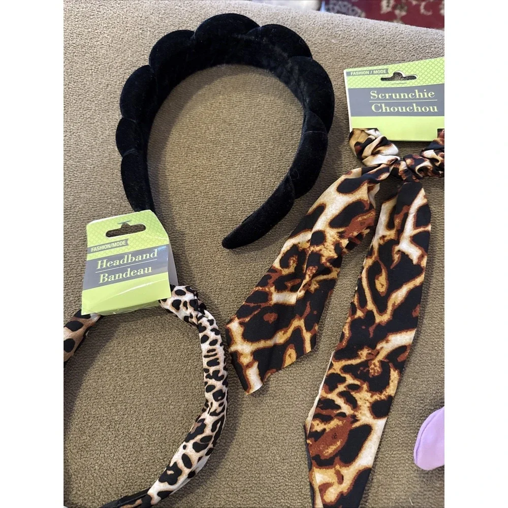 Mixed Lot Of 10 Hair Accessories - Headbands, Clips, Scrunchies (TD)